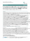 Research paper thumbnail of E-health: potential benefits and challenges in providing and accessing sexual health services