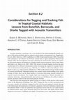 Research paper thumbnail of Considerations for tagging and tracking fish in tropical coastal habitats: lessons from bonefish, barracuda, and sharks tagged with acoustic transmitters