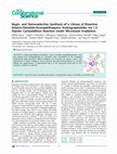 Research paper thumbnail of Regio- and Stereoselective Synthesis of a Library of Bioactive Dispiro-Oxindolo/Acenaphthoquino Andrographolides via 1,3-Dipolar Cycloaddition Reaction Under Microwave Irradiation