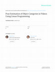 Research paper thumbnail of Pose Estimation of Object Categories in Videos Using Linear Programming