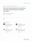 Research paper thumbnail of Real-time monitoring of self-assembling wormlike micelle formation by organic transistors