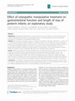 Research paper thumbnail of Effect of osteopathic manipulative treatment on variations of HF parameter of HRV in healthy subjects compared to sham therapy and control group: RCT