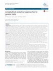 Research paper thumbnail of Longitudinal analytical approaches to genetic data