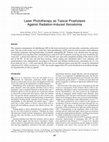 Research paper thumbnail of Laser phototherapy as topical prophylaxis against radiation-induced xerostomia