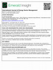 Research paper thumbnail of Barriers to industrial energy efficiency