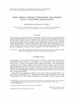 Research paper thumbnail of Finite element evaluation of mixed mode stress intensity factors in functionally graded materials