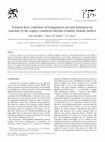 Research paper thumbnail of Transient heat conduction in homogeneous and non-homogeneous materials by the Laplace transform Galerkin boundary element method