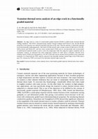 Research paper thumbnail of Transient thermal stress analysis of an edge crack in a functionally graded material