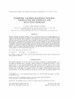 Research paper thumbnail of Symmetric Galerkin boundary integral formulation for interface and multi-zone problems