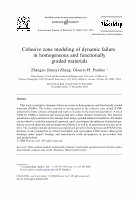 Research paper thumbnail of Cohesive zone modeling of dynamic failure in homogeneous and functionally graded materials