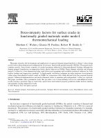 Research paper thumbnail of Stress-intensity factors for surface cracks in functionally graded materials under mode-I thermomechanical loading