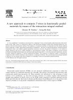 Research paper thumbnail of A new approach to compute T-stress in functionally graded materials by means of the interaction integral method