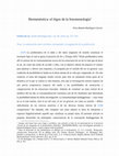 Research paper thumbnail of Hermenéutica: el lógos de la fenomenología