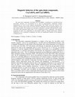 Research paper thumbnail of Magnetic behavior of the spin-chain compounds,Ca3CuIrO6 and Ca3CuRhO6