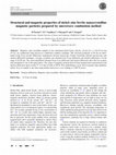 Research paper thumbnail of Structural and magnetic properties of nickel–zinc ferrite nanocrystalline magnetic particles prepared by microwave combustion method