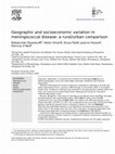 Research paper thumbnail of Geographic and socioeconomic variation in meningococcal disease: a rural/urban comparison