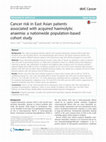 Research paper thumbnail of Cancer risk in East Asian patients associated with acquired haemolytic anaemia: a nationwide population-based cohort study