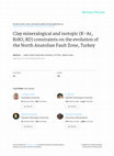 Research paper thumbnail of Clay mineralogical and isotopic (K–Ar, δ18O, δD) constraints on the evolution of the North Anatolian Fault Zone, Turkey