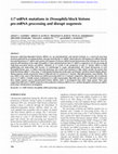 Research paper thumbnail of U7 snRNA mutations in Drosophila block histone pre-mRNA processing and disrupt oogenesis