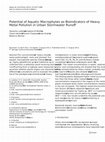 Research paper thumbnail of Potential of Aquatic Macrophytes as Bioindicators of Heavy Metal Pollution in Urban Stormwater Runoff