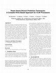 Research paper thumbnail of Power-aware branch prediction techniques