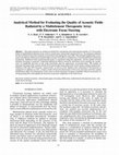 Research paper thumbnail of Analytical method for evaluating the quality of acoustic fields radiated by a multielement therapeutic array with electronic focus steering