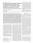 Research paper thumbnail of The Effect of Natural Light on Changes in Antioxidant Content and Color Parameters of Vine-ripened Tomato (Solanum lycopersicum L.) Fruits