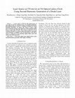 Research paper thumbnail of Laser source at 578 nm for an Yb optical lattice clock using second harmonic generation of a diode laser