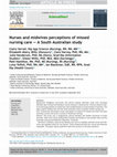 Research paper thumbnail of Nurses and midwives perceptions of missed nursing care – A South Australian study