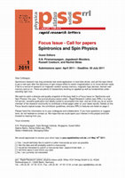 Research paper thumbnail of Special Issue on Spintronics and Spin Physics (RRL-PSS)