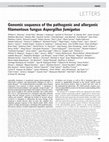 Research paper thumbnail of Genomic sequence of the pathogenic and allergenic filamentous fungus Aspergillus fumigatus