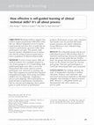 Research paper thumbnail of How effective is self-guided learning of clinical technical skills? It’s all about process