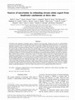 Research paper thumbnail of Sources of uncertainty in estimating stream solute export from headwater catchments at three sites