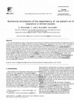 Research paper thumbnail of Numerical simulations of the dependency of flow pattern on impeller clearance in stirred vessels