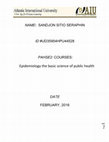 Research paper thumbnail of Epidemiology the basic science of public health