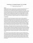 Research paper thumbnail of Virtual Space as a Learning Environment: Two Case Studies