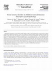 Research paper thumbnail of Social anxiety disorder in childhood and adolescence: Descriptive psychopathology