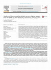 Research paper thumbnail of Gender and homosexuality attitudes across religious groups from the 1970s to 2014: Similarity, distinction, and adaptation