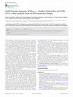 Research paper thumbnail of Draft Genome Sequence of blaNDM-1-Positive Escherichia coli O25b-ST131 Clone Isolated from an Environmental Sample