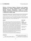 Research paper thumbnail of Effects of Serenoa repens, selenium and lycopene (Profluss®) on chronic inflammation associated with benign prostatic hyperplasia: results of "FLOG" (Flogosis and Profluss in Prostatic and Genital Disease), a multicentre Italian study