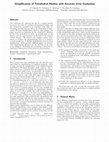 Research paper thumbnail of Simplification of tetrahedral volume with accurate error evaluation