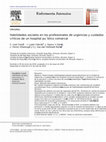 Research paper thumbnail of Habilidades sociales en los profesionales de urgencias y cuidados críticos de un hospital público comarcal