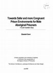 Research paper thumbnail of Towards Safer and more Congruent Prison Environments for Male Aboriginal Prisoners A South Australian Study