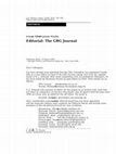 Research paper thumbnail of Editorial: The GRG Journal