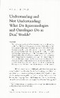 Research paper thumbnail of Understanding and Not-Understanding: What Do Epistemologies and Ontologies Do in Deaf Worlds