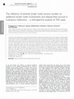 Research paper thumbnail of The influence of sentinel lymph node tumour burden on additional lymph node involvement and disease-free survival in cutaneous melanoma--a retrospective analysis of 392 cases