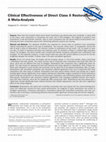 Research paper thumbnail of Clinical effectiveness of direct class II restorations - a meta-analysis