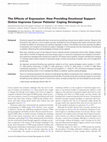 Research paper thumbnail of The effects of expression: how providing emotional support online improves cancer patients' coping strategies