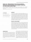 Research paper thumbnail of Effect of Γ-Irradiation on the Physicochemical Properties, and Microbial and Sensory Qualities of Cold-Stored Onion Puree