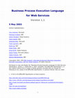 Research paper thumbnail of The Business Process Execution Language for Web Services